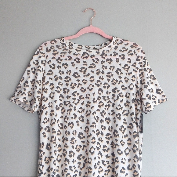 NWT Lucky Brand Fall Animal Print Leapord T-Shirt Dress - Picture 2 of 4